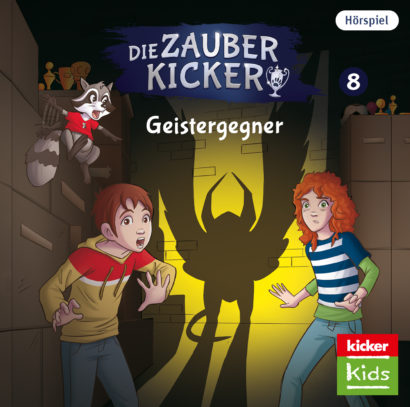 Cover Die Zauberkicker: Geistergegner - Folge 8 der Kicker Kids Kinderhörspielreihe